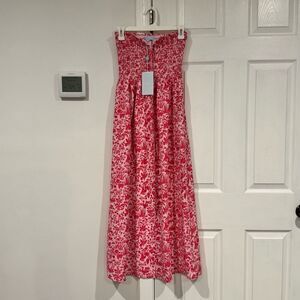 Hill House Lucy Dress Pink Sherwood Forest Crepe